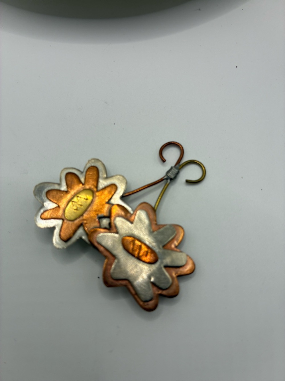 Vantage handmade mixed metal pin